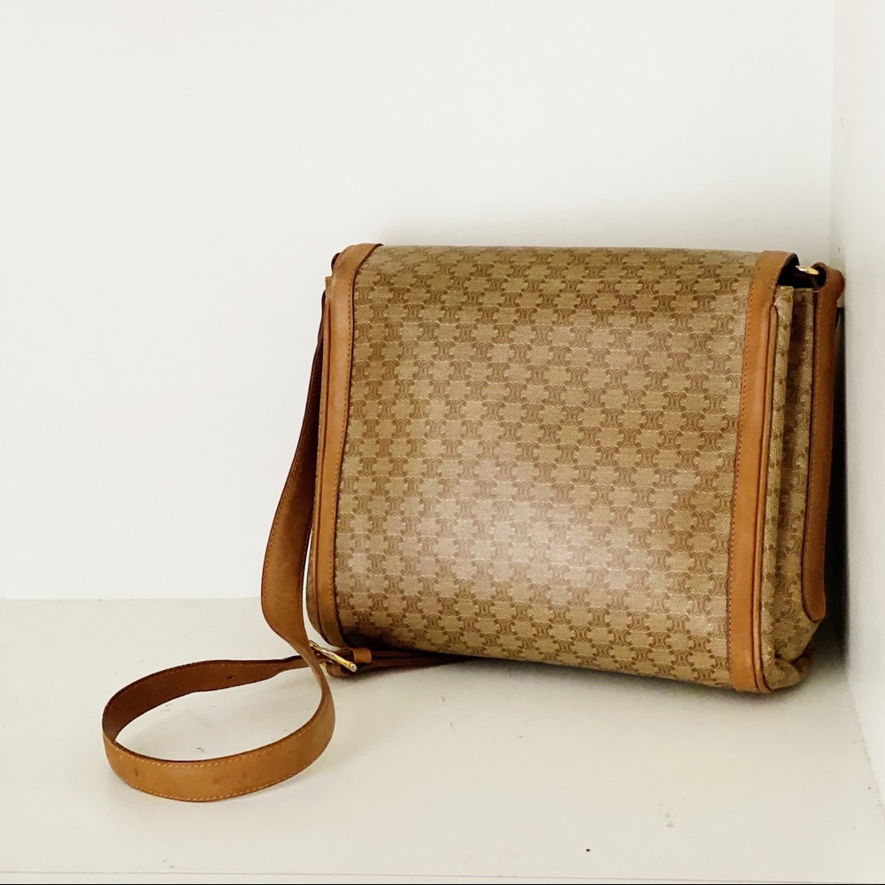 Céline Macadam Leather and Canvas Crossbody Bag - Picture 12 of 16